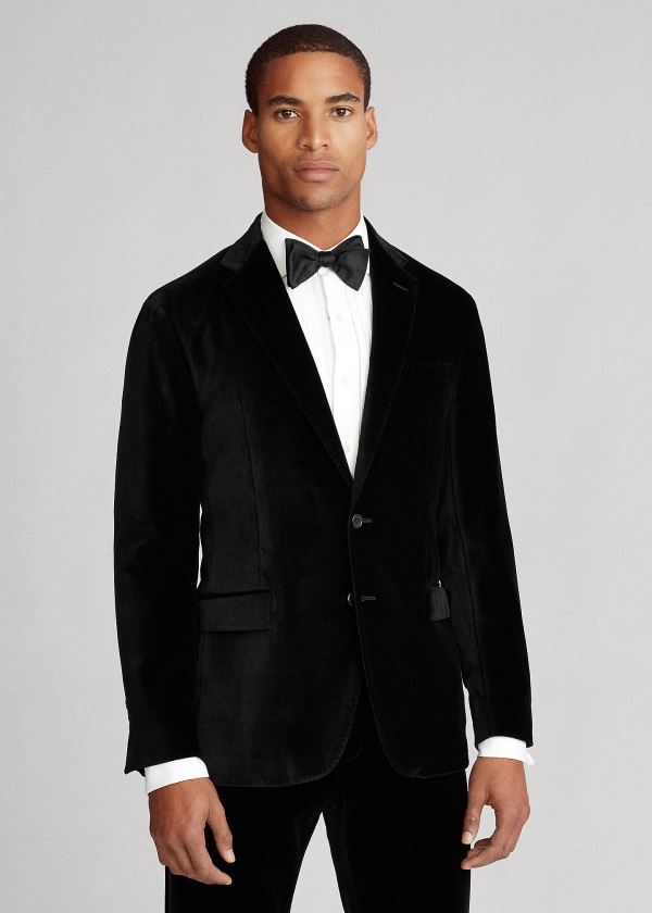 Ralph Lauren Polo Soft Velvet Dinner Jacket Černé | r7zXINrp