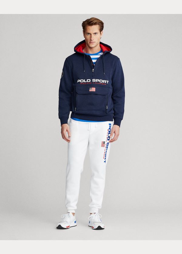 Ralph Lauren Polo Sportovní Double-Knit Hoodie Tmavě Blankyt | jw8UxRBb