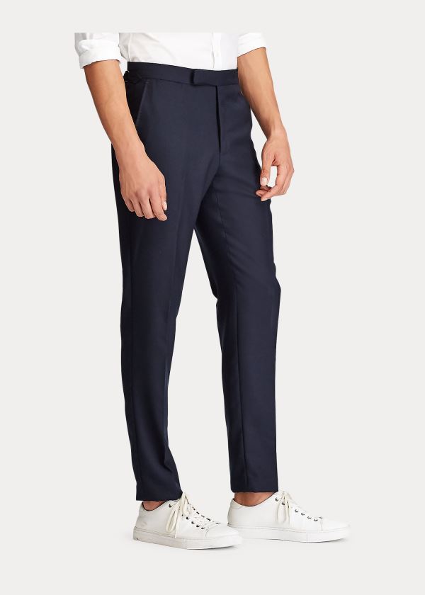 Ralph Lauren Polo Traveler Wool Trouser Tmavě Blankyt | JtDojCLf