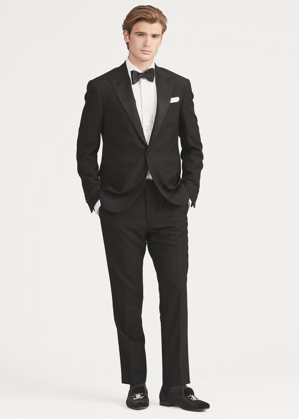 Ralph Lauren Polo Wool Peak-Lapel Tuxedo Černé | XLgdnP8Q