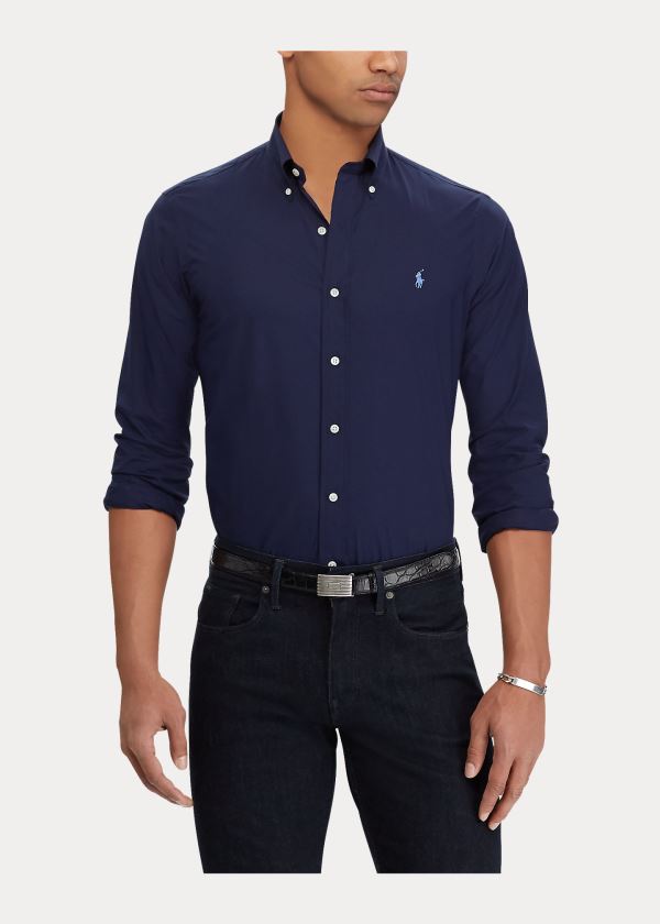 Ralph Lauren Poplin Shirt - All Fits Tmavě Blankyt | rlOpLFAu