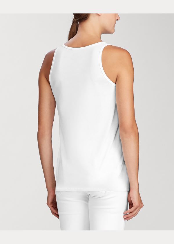 Ralph Lauren Pride Bavlněné Graphic Tank Top Bílé | 4Itquu7P