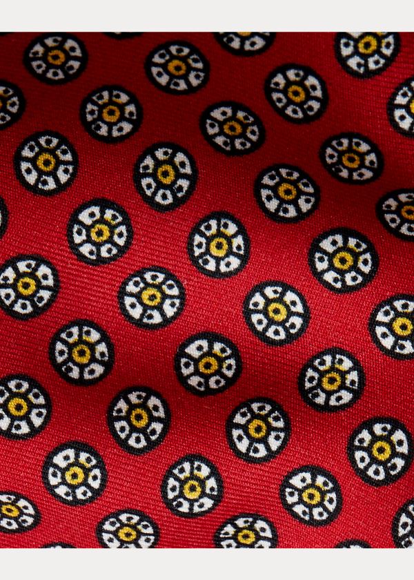 Ralph Lauren Print Silk Narrow Tie Červené | P1JRjznE