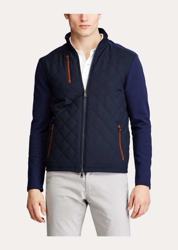 Ralph Lauren Quilted Mockneck Jacket Tmavě Blankyt Tmavě Blankyt | pDmZJbPa