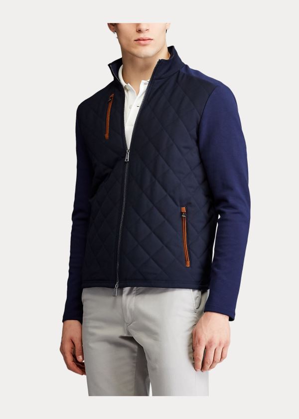 Ralph Lauren Quilted Mockneck Jacket Tmavě Blankyt Tmavě Blankyt | pDmZJbPa