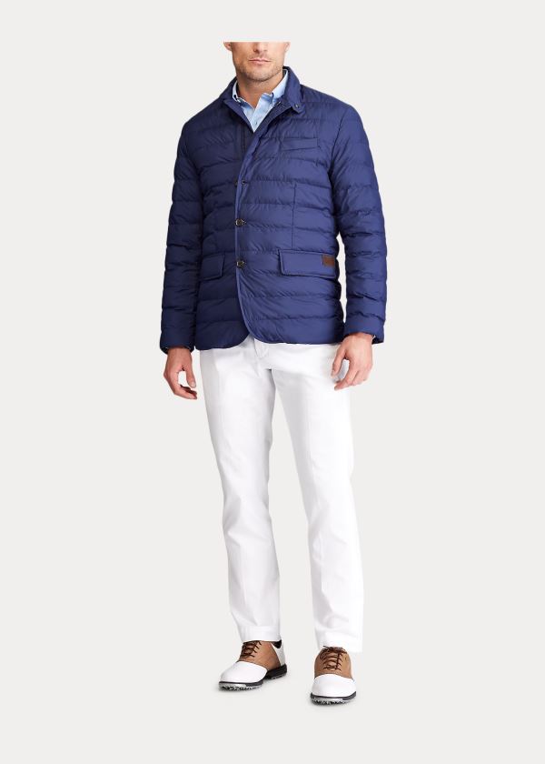 Ralph Lauren Quilted Vody-Repellent Jacket Tmavě Blankyt | 992Y2YSS