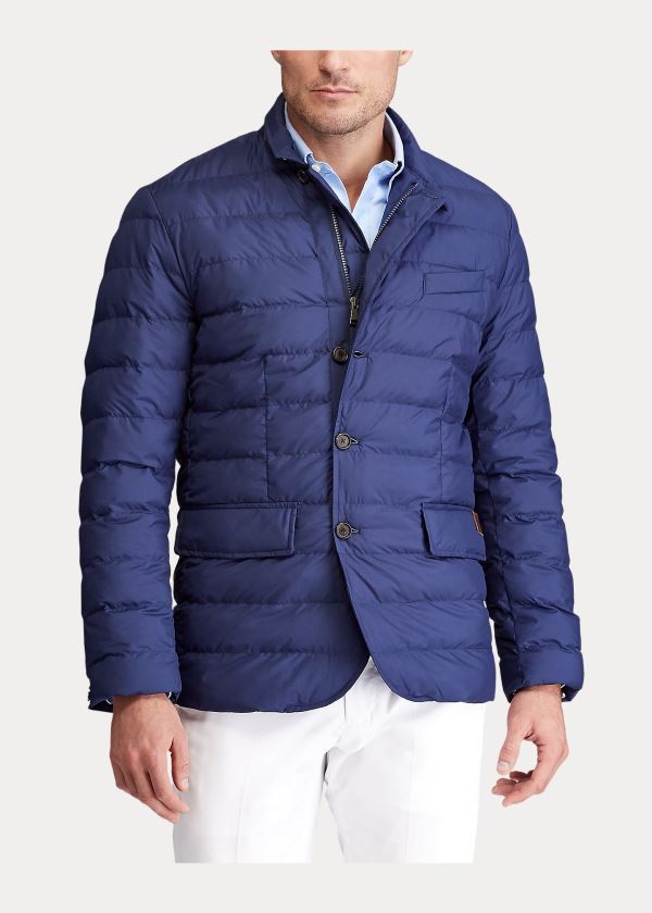 Ralph Lauren Quilted Vody-Repellent Jacket Tmavě Blankyt | 992Y2YSS