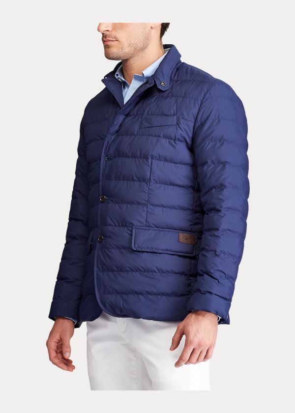 Ralph Lauren Quilted Vody-Repellent Jacket Tmavě Blankyt | 992Y2YSS