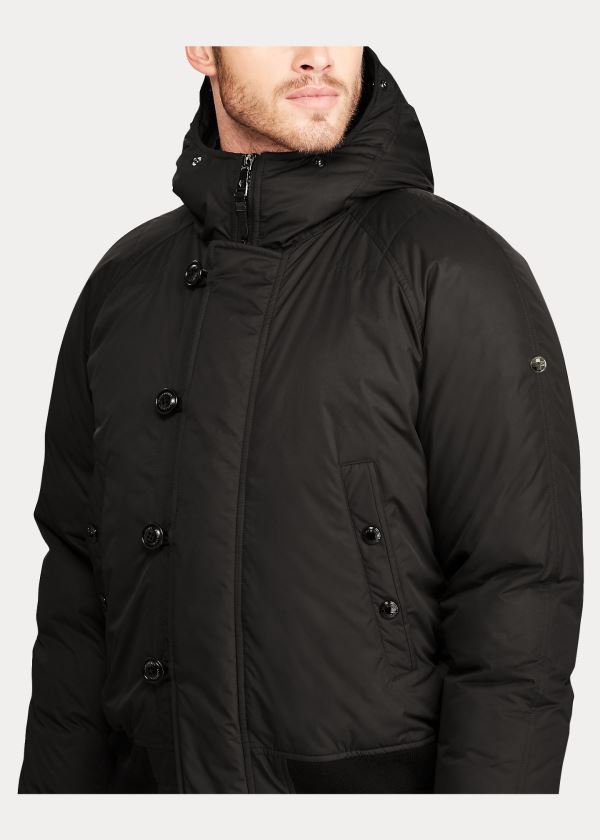 Ralph Lauren RLX Faux Fur-Trim Down Jacket Černé | wJGPNIdK