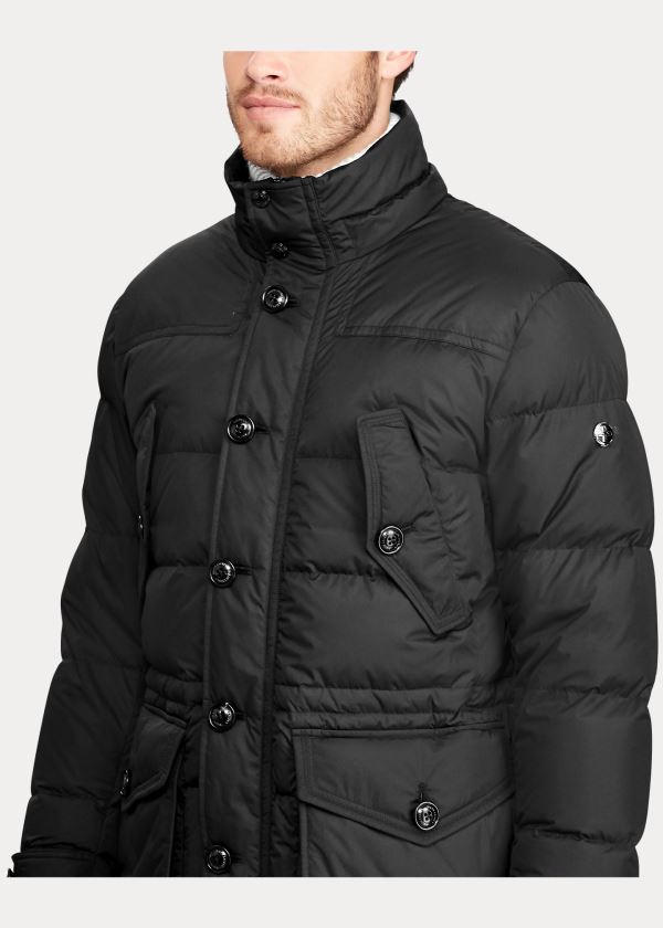 Ralph Lauren RLX Faux-Fur-Trim Down Parka Černé | YddMV9al