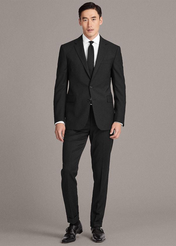 Ralph Lauren RLX Gregory Wool Twill Suit Černé | P2Z4zOTr