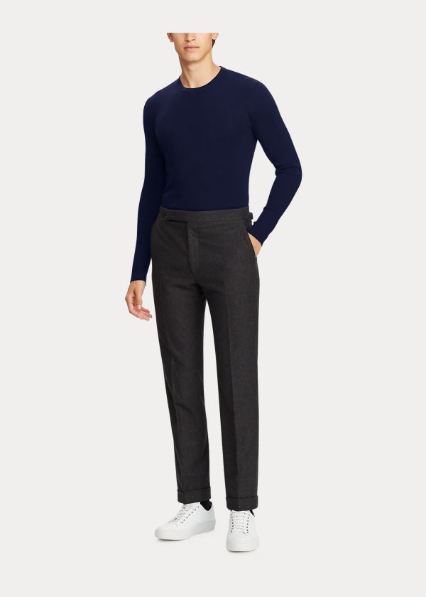 Ralph Lauren RLX Slim Ribbed Merino Svetrové Tmavě Blankyt | L7Euw93f