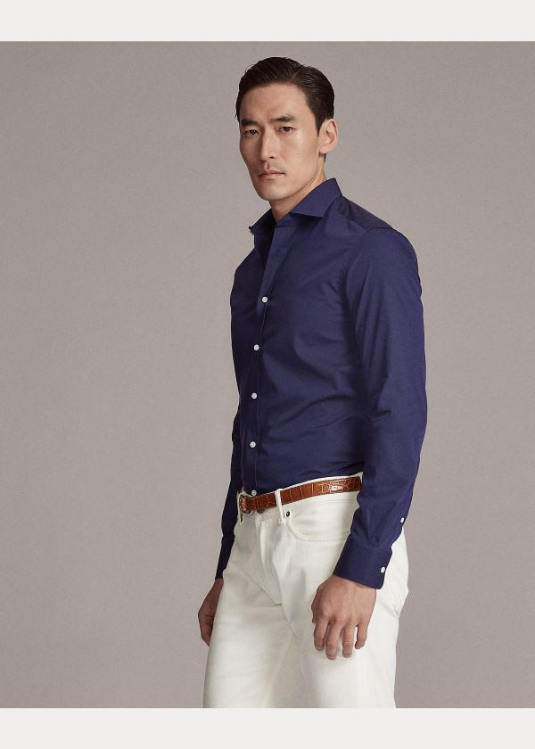 Ralph Lauren RLX Tailored Fit Stretch Shirt Tmavě Blankyt | vTA0NFoH