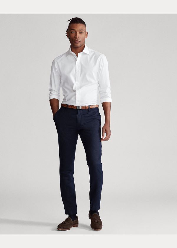 Ralph Lauren Regent Slim Fit Poplin Shirt Bílé | YuPlBOOs