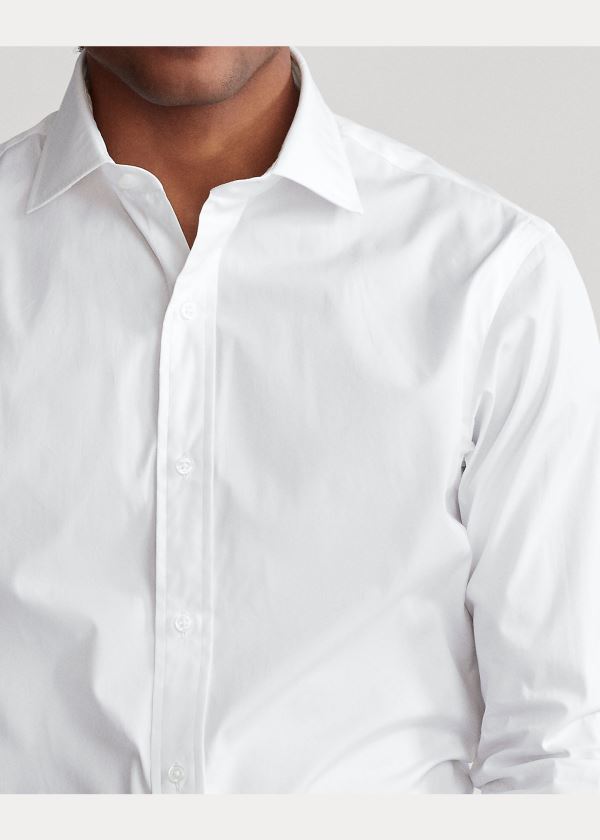 Ralph Lauren Regent Slim Fit Poplin Shirt Bílé | YuPlBOOs