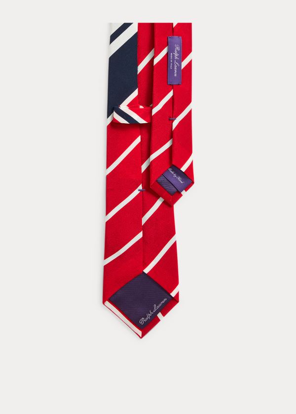 Ralph Lauren Regimental Art Deco Silk Tie Červené | UuU8CdUX