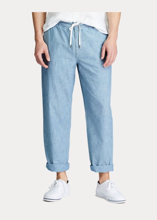 Ralph Lauren Relaxed Fit Chambray Pant Světle Blankyt | erRxVVEs