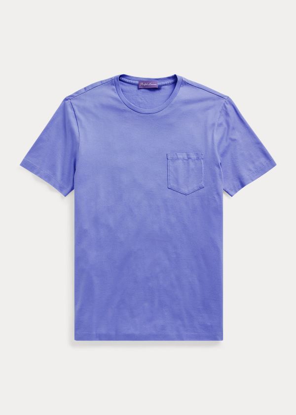 Ralph Lauren Relaxed Fit Pocket T-Shirt Fialové | BUaIgTdA