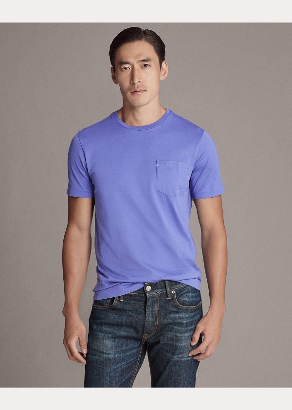 Ralph Lauren Relaxed Fit Pocket T-Shirt Fialové | BUaIgTdA