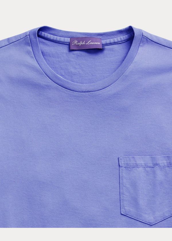 Ralph Lauren Relaxed Fit Pocket T-Shirt Fialové | BUaIgTdA