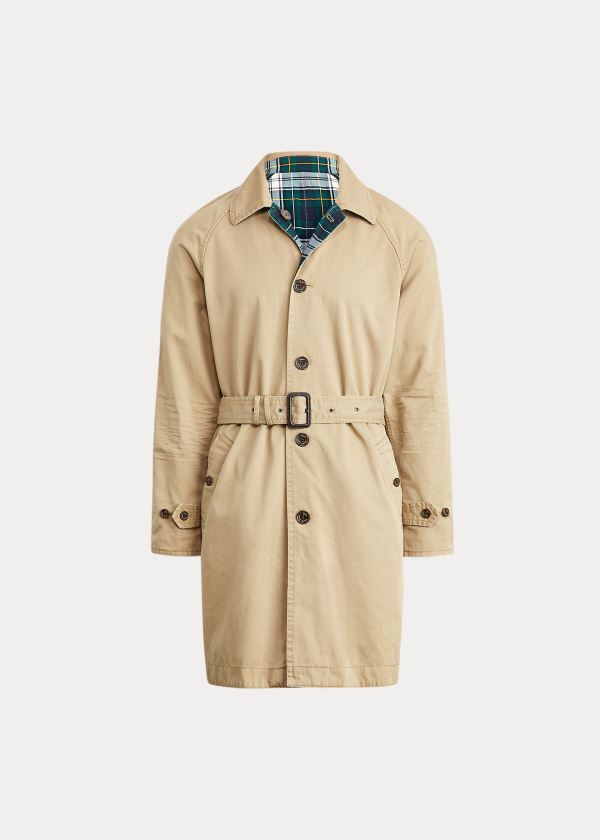 Ralph Lauren Reversible Balmacaan Coat Hnědožlutý | 5mOFpdpB