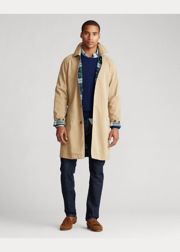 Ralph Lauren Reversible Balmacaan Coat Hnědožlutý | 5mOFpdpB