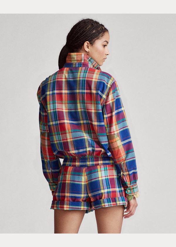 Ralph Lauren Reversible Madras Jacket Blankyt Červené Žluté | LhL6OxkT