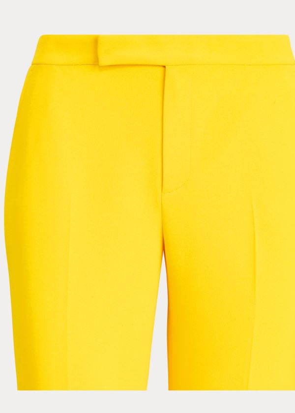 Ralph Lauren Seth Cropped Crepe Cady Pant Žluté | mQeNBSsx