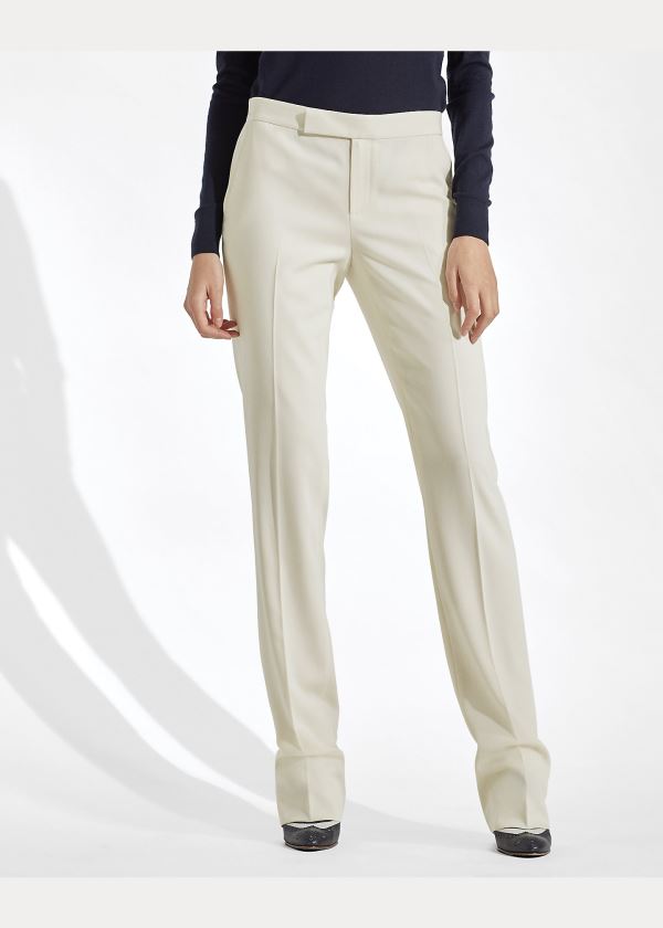 Ralph Lauren Seth Wool Gabardine Pant Světle Krém | d5RHkLhX