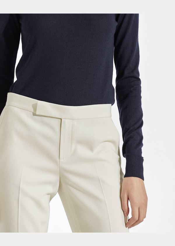 Ralph Lauren Seth Wool Gabardine Pant Světle Krém | d5RHkLhX