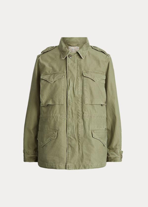 Ralph Lauren Signature Military Jacket Olivy Zelené | z4r9vqwW