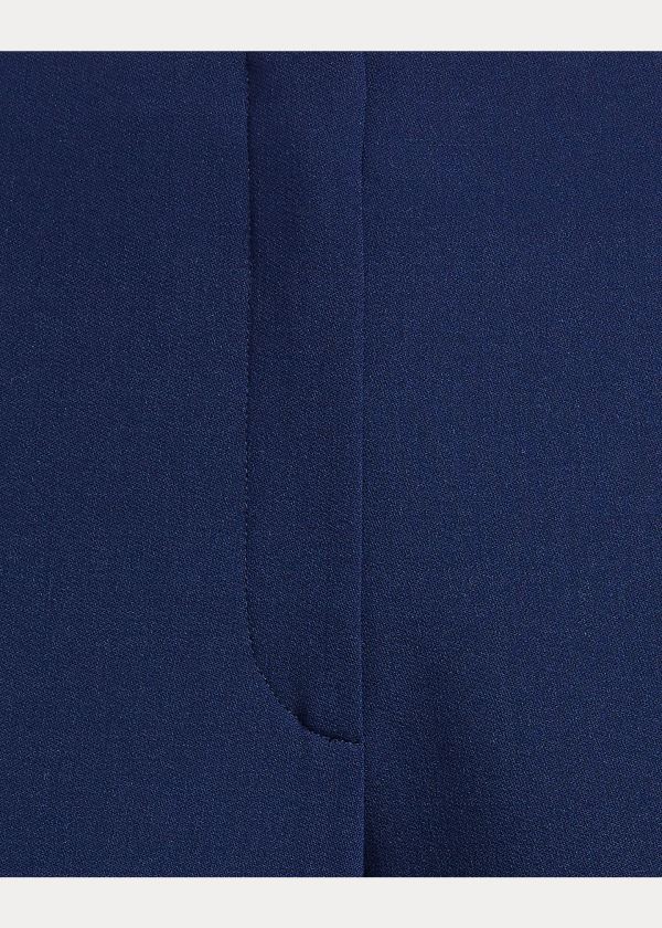 Ralph Lauren Simone Virgin Wool Pant Tmavě Blankyt | II5W73uN