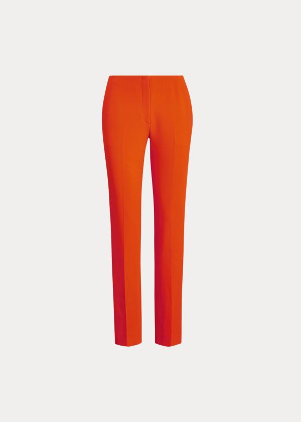 Ralph Lauren Simone Wool Crepe Pant Oranžové | b18zntT1