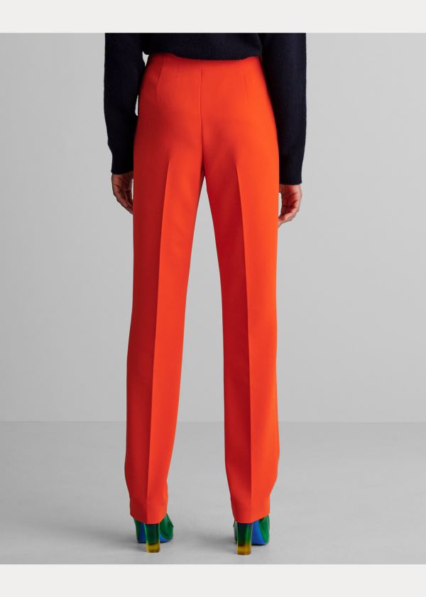 Ralph Lauren Simone Wool Crepe Pant Oranžové | b18zntT1