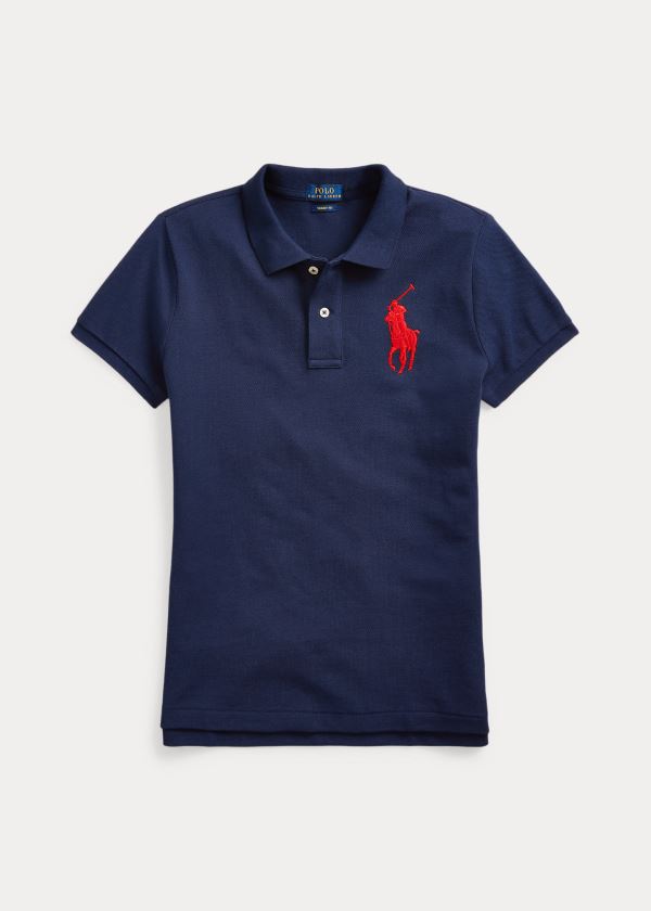 Ralph Lauren Skinny Fit Big Pony Polo Shirt Tmavě Blankyt | kX7LuFuV