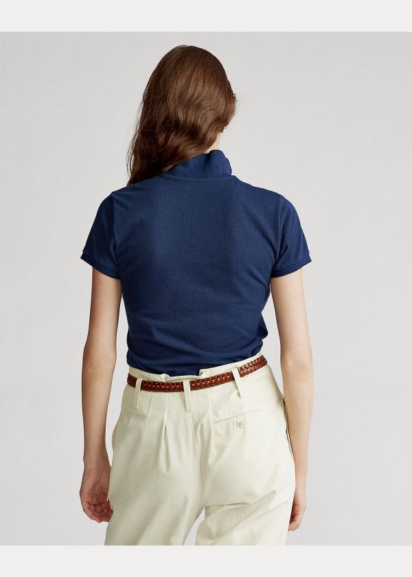 Ralph Lauren Skinny Fit Big Pony Polo Shirt Tmavě Blankyt | kX7LuFuV