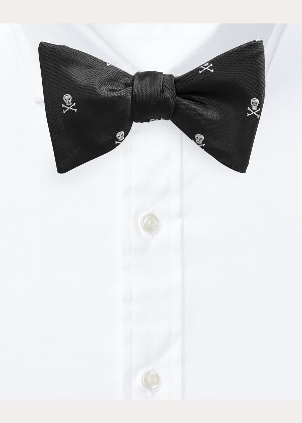 Ralph Lauren Skull-and-Crossbones Bow Tie Černé Bílé | mt0mIVDm