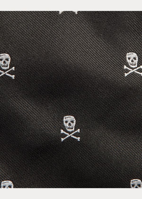 Ralph Lauren Skull-and-Crossbones Repp Tie Černé | bVesXBmF