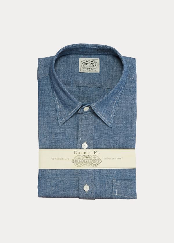 Ralph Lauren Slim-Fit Bavlněné Chambray Shirt Blankyt | WHiXJnnn