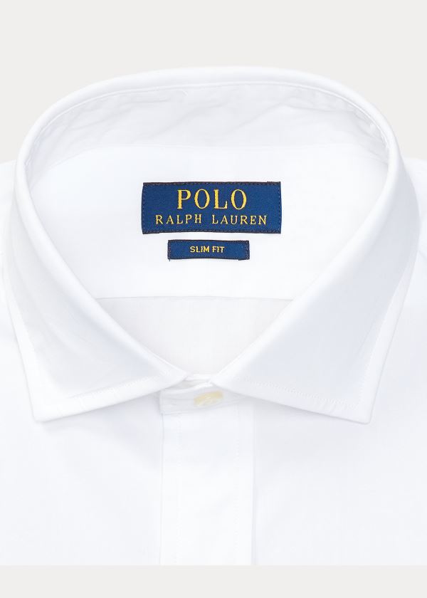 Ralph Lauren Slim-Fit Bavlněné Poplin Shirt Bílé | OCr1qOaY