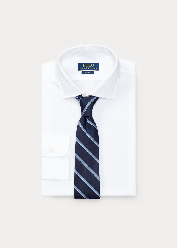 Ralph Lauren Slim-Fit Bavlněné Poplin Shirt Bílé | OCr1qOaY