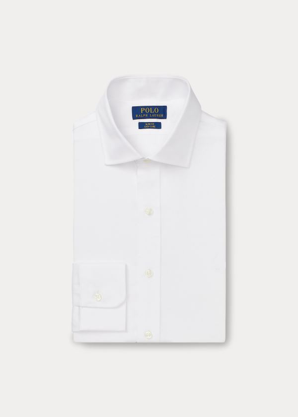 Ralph Lauren Slim Fit Easy Care Shirt Bílé | 8rht9Hq7