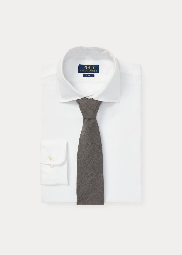 Ralph Lauren Slim Fit Linen Shirt Bílé | bNh6jFPZ