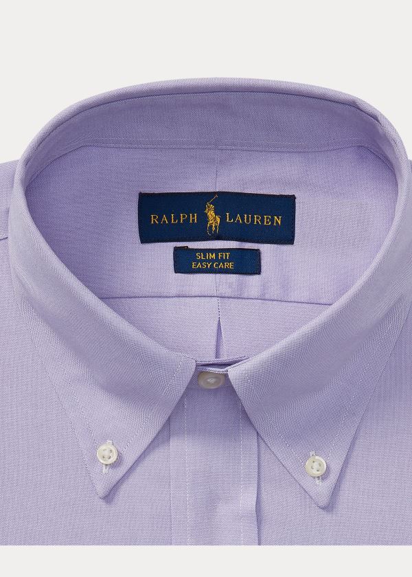 Ralph Lauren Slim Fit Oxford Shirt Světle Fialové Bílé | IYs8jWKb