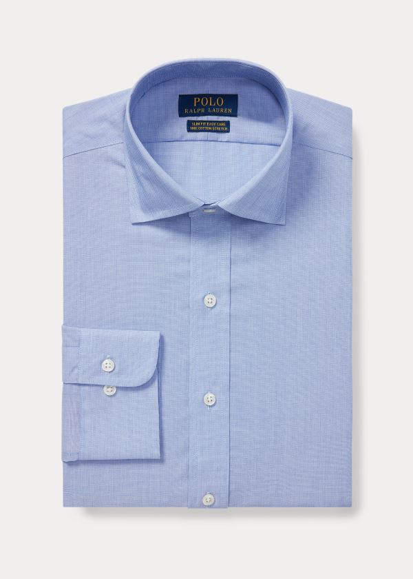 Ralph Lauren Slim Fit Poplin Shirt Světle Blankyt Bílé | ZPWucz7c