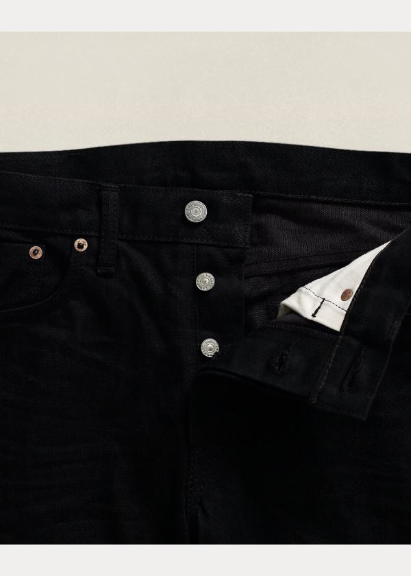 Ralph Lauren Slim Fit Selvedge Jean Černé | Blxpd2TF