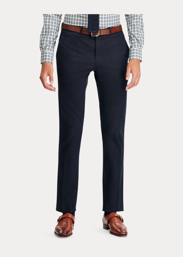 Ralph Lauren Slim Fit Stretch Chino Tmavě Blankyt | ASg4fgUJ