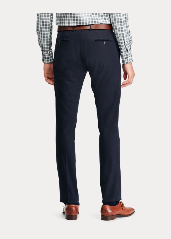 Ralph Lauren Slim Fit Stretch Chino Tmavě Blankyt | ASg4fgUJ