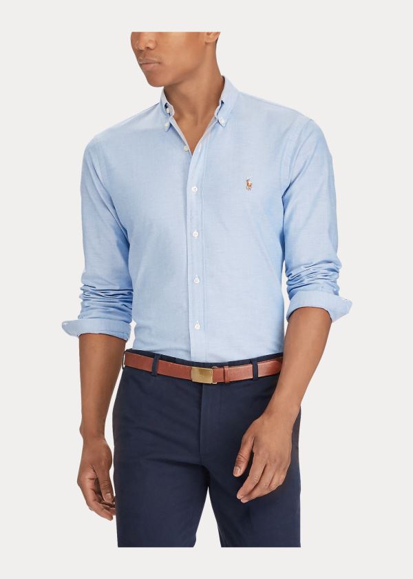 Ralph Lauren Slim Fit Stretch Oxford Shirt Blankyt | ZZrLLYlO