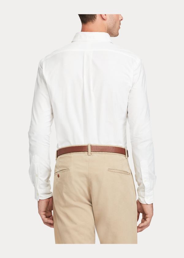 Ralph Lauren Slim Fit Stretch Oxford Shirt Bílé | wakCrVRN